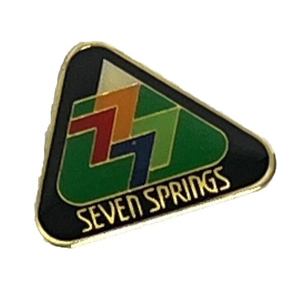 Other - Ski Resort Lapel Hat Pin Vintage Seven Spring Pennsylvania Skiing Travel Pinback